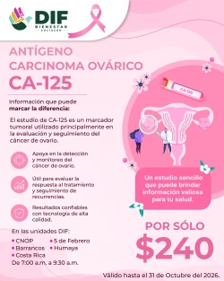 Ofrece DIF Culiacán paquete de estudios de laboratorio durante el mes de octubre