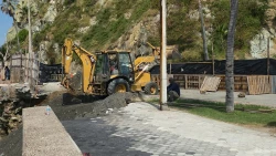 Inicia reparación de socavón junto al monumento a la Mujer Mazatleca